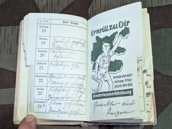 Taschennotizbuch 1939