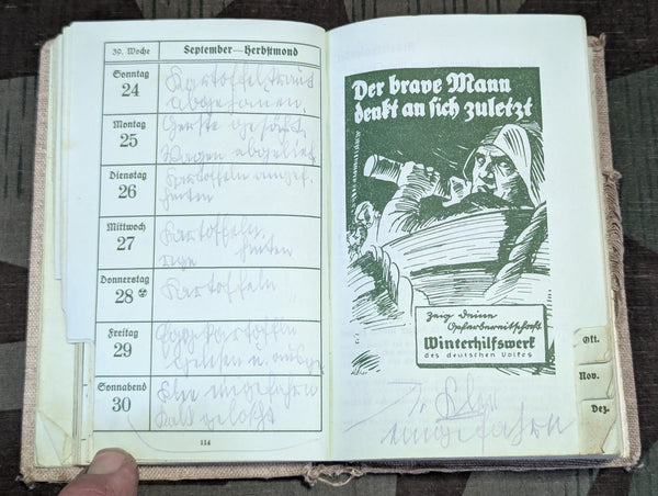 Taschennotizbuch 1939
