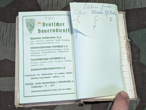 Taschennotizbuch 1939