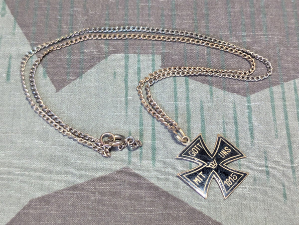 Gott Mit Uns 1915 Iron Cross Necklace