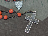 Rosary Marked Germany Orange Beads