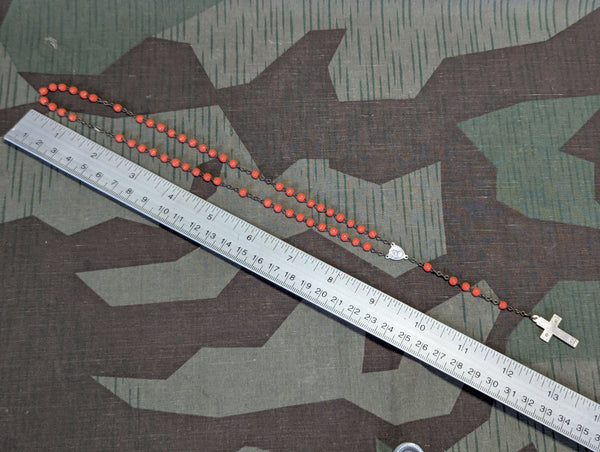 Rosary Marked Germany Orange Beads