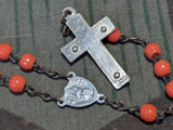 Rosary Marked Germany Orange Beads