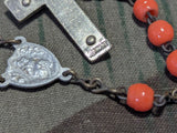 Rosary Marked Germany Orange Beads