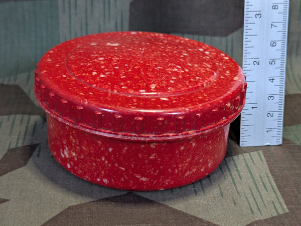 Red Speckled Butter Dish