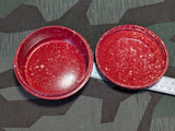 Red Speckled Butter Dish