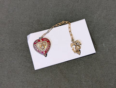 Always in my Heart USMC Sweetheart Chain Pin on Card