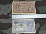 WWI Darlehnkassenschein 20 & 5 Mark Notes (Set of 2)