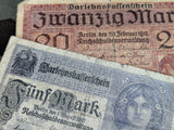 WWI Darlehnkassenschein 20 & 5 Mark Notes (Set of 2)