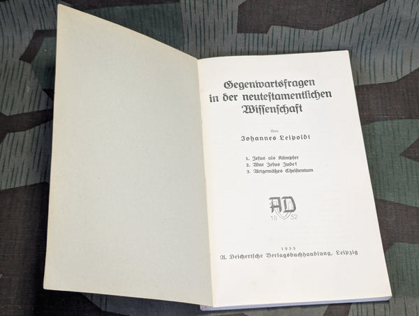 Contemporary Issues in New Testament Scholarship 1935 Book NSDAP Revisonist