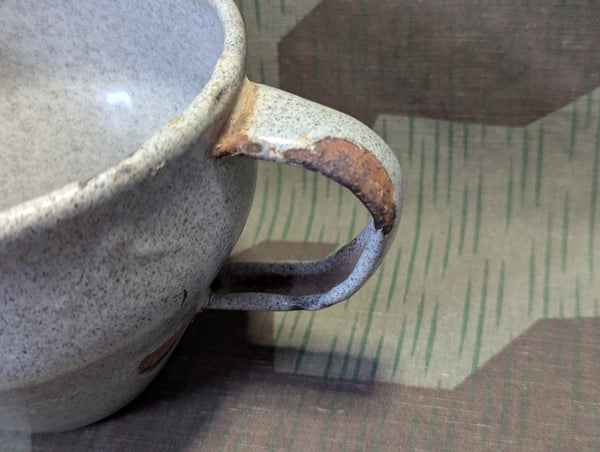 Gray Enamel Cup Made from Panzerfaust Head