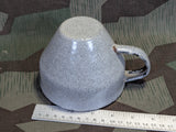 Gray Enamel Cup Made from Panzerfaust Head
