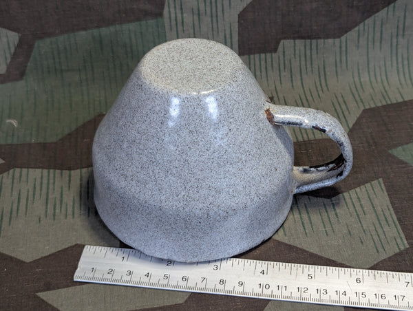 Gray Enamel Cup Made from Panzerfaust Head