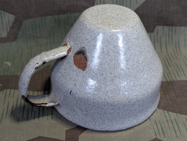 Gray Enamel Cup Made from Panzerfaust Head