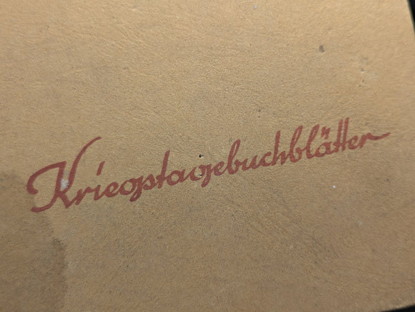 Kriegstagebuchblätter War Diary