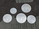 Lot of Vichy French Francs (5 Coins)