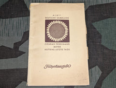 Feldpostausgabe 1944 Book Huttens Letzte Tage