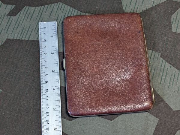 Leather Cigar Case with Metal Frame
