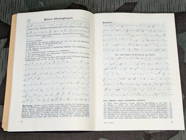 German Shorthand Exercise Book 1940