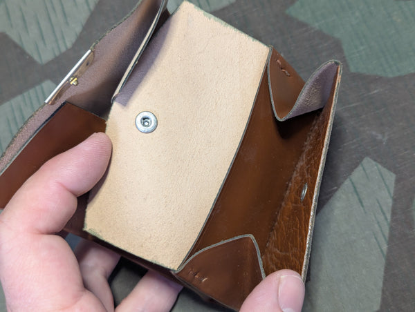German Brown Wallet with Coin Purse NOS