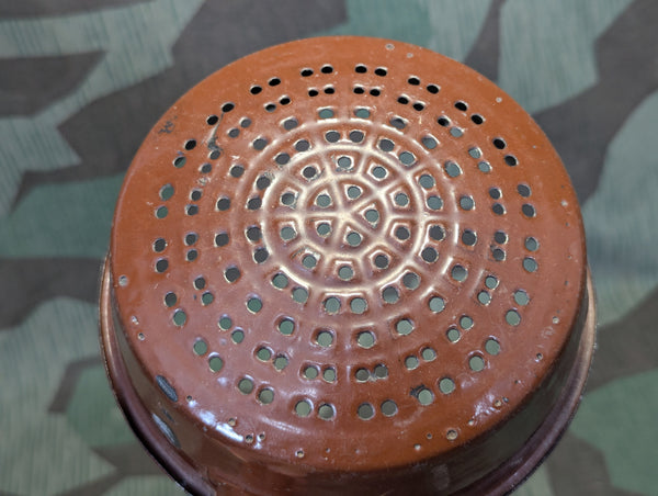 Enameled Gas Mask Filter Colander Strainer