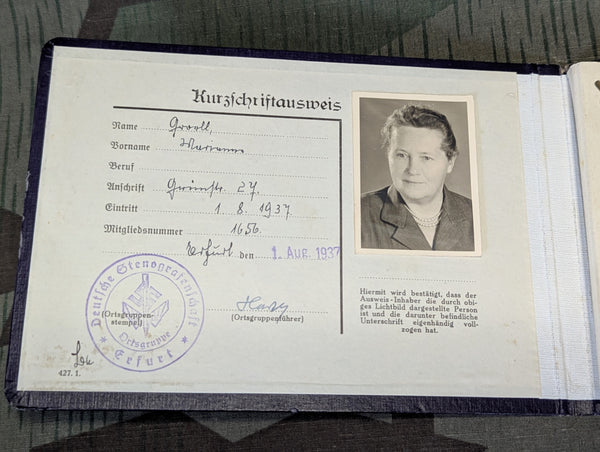 Deutsche Stenografenschaft Ausweiss