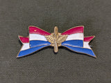 Army Air Corps Red White and Blue Sweetheart Bow Pin
