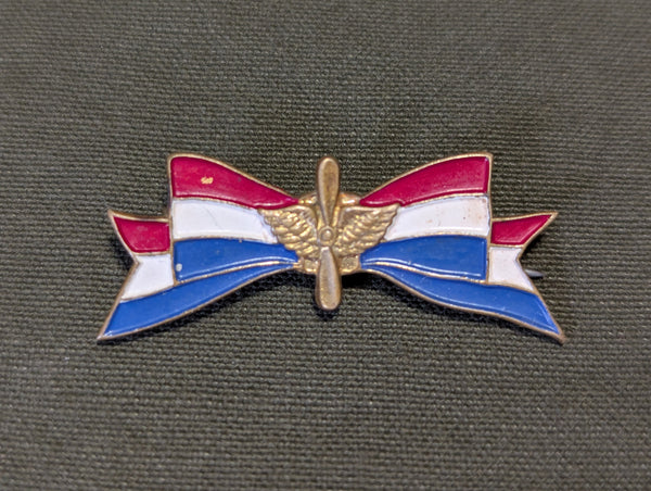 Army Air Corps Red White and Blue Sweetheart Bow Pin