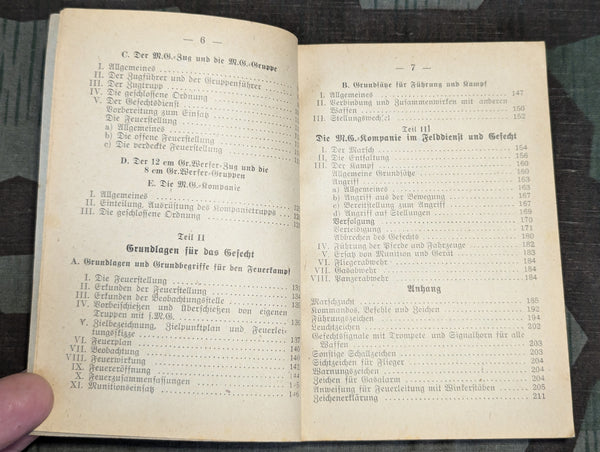 Ausbildungsvorschrift für die Infanterie Die Maschinengewehrkompanie Book 1944