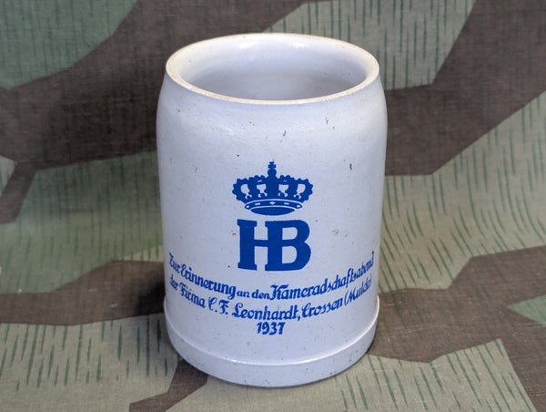 Pre WWII German Hofbrauhaus 1/2L Krug Kameradschaftsabend 1937 Beer Stein