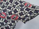 Flower and Person in Archway Novelty Print Dress <br> (B-41" W-28" H-41")