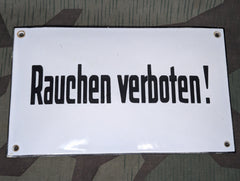 Period Enamel Rauchen Verboten Sign