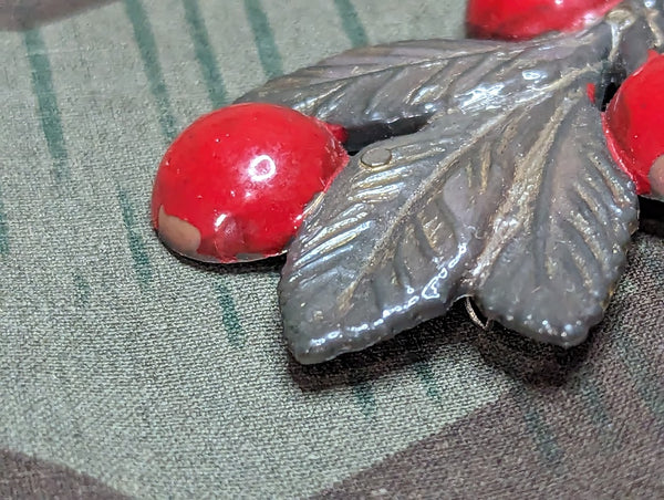 German Leaf and Berry Pin