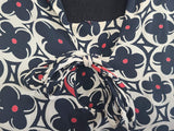Flower and Person in Archway Novelty Print Dress <br> (B-41" W-28" H-41")