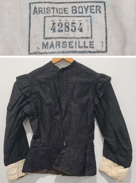 Vintage 1910s Aristide Boyer Marseille French Black Bodice Costume Opera Antique