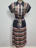 Colorful Plaid Skirt Suit <br> (B-35" W-25" H-35")