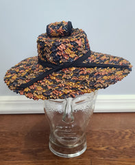 German Colorful Straw Tilt Hat