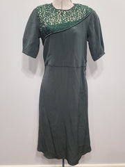 German Green Dress "Make do and Mend" <br> (B-33" W-29" H-35")