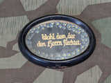 German Home Kitsch Decor Sign "Blessed is he who fears the Lord"