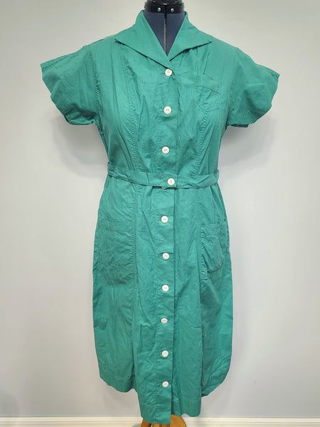 Green Workwear Uniform Dress <br> (B-42" W-37" H-45")