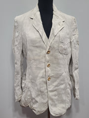 German White Linen Jacket (40" Chest)
