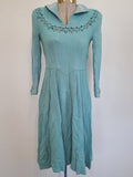 German Rayon Teal Dress <br> (B-31.5" W-25" H-38")