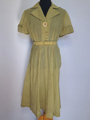 Lightweight Yellow Stripe Dress <br> (B-40" W-28" H-40")