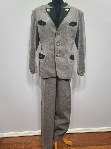 Vintage German Men's Trachten Jacket and Trousers (32" Waist)