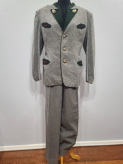 Vintage German Men's Trachten Jacket and Trousers (32" Waist)