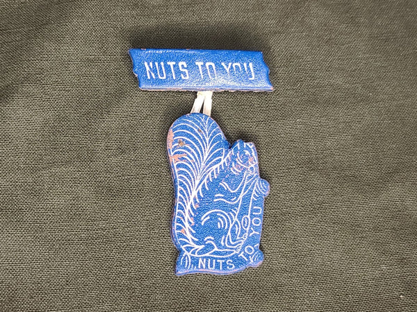 "Nuts to You" Leather Squirrel Pin