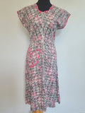 Pink and Gray Zipper Front Dress <br> (B-36.5" W-28" H-35")