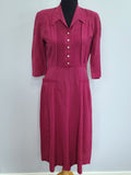 Fuchsia Rayon Dress <br> (B-37" W-30" H-42")