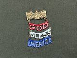 Vintage 1940s WWII God Bless America Sweetheart Early Plastic Pin