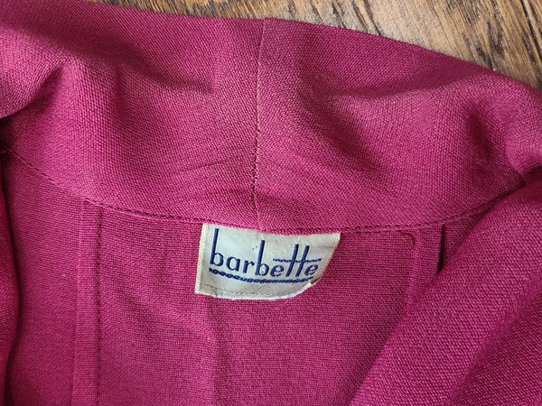 Fuchsia Rayon Dress <br> (B-37" W-30" H-42")